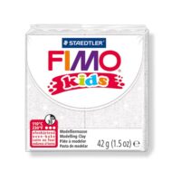 FIMO kids glitter hvid ler 8030-052