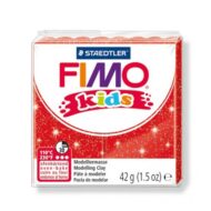 FIMO kids glitter rød ler 8030-212