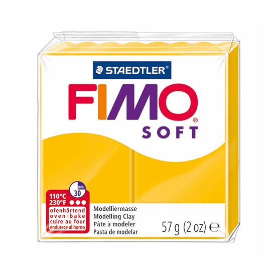 fimo-soft-ler-8020-16 FIMO Soft Solsikke gul Ler Sunflower 8020-16