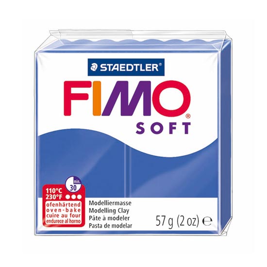 FIMO Soft Brilliant Blå Ler 57g