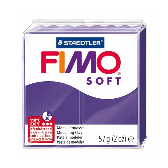 FIMO Soft Blomme Lilla Ler - Fimo Soft Plum 8020-63