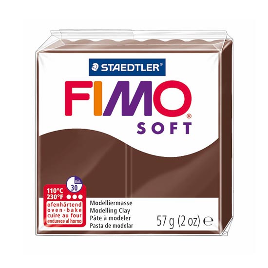 Fimo Soft Chokolade Brun Ler