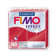 FIMO Effect Metallic Rubinrød Ler