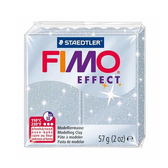 FIMO Effect Glitter Sølv Ler 8020-812
