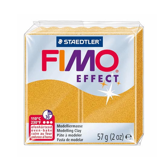 FIMO Effect Metallic Guld Ler