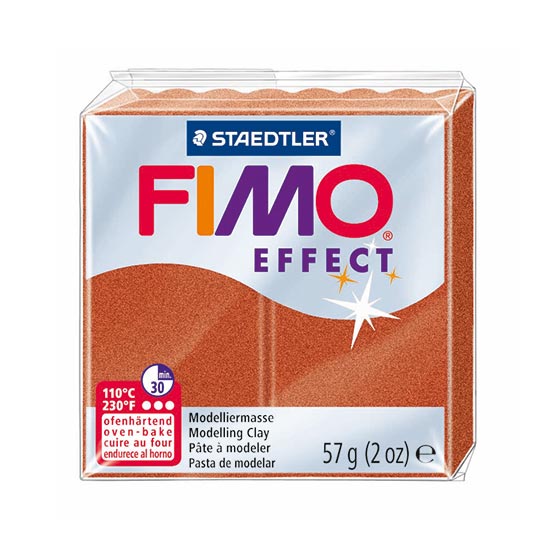 Fimo effect metallic kobber ler