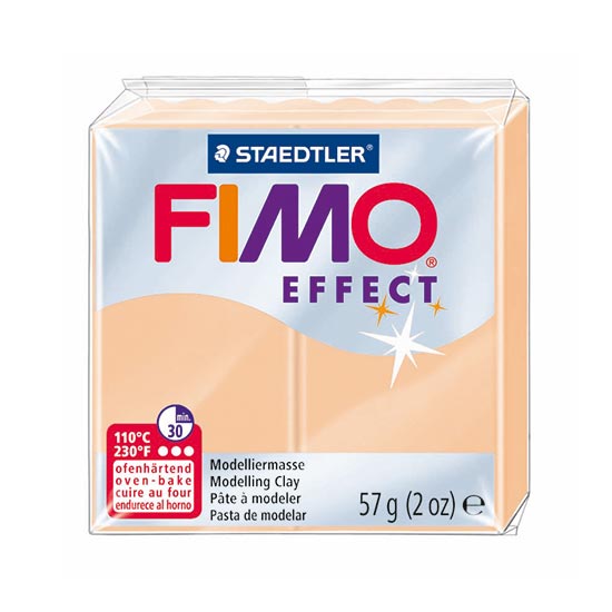 Fimo effect pastel fersken ler