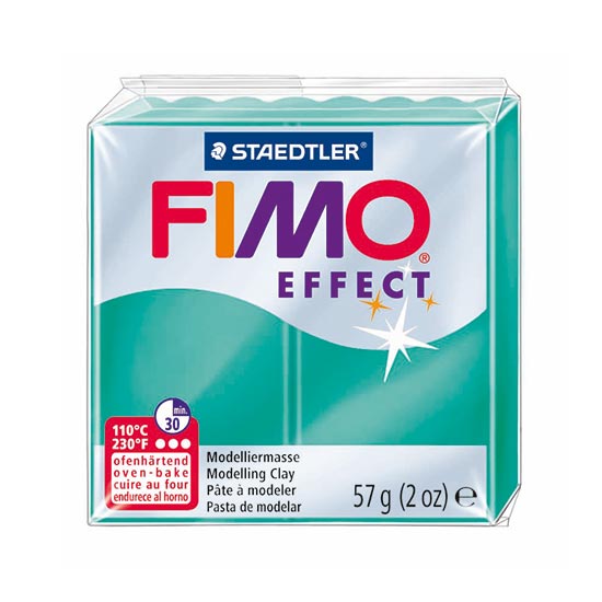 Fimo effect translucent grøn ler