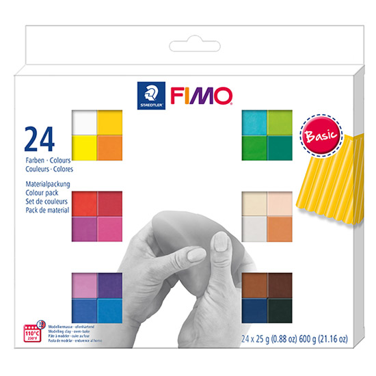 FIMO Soft Colour Pack 8023 C24 Basic - 24 Farver Ler
