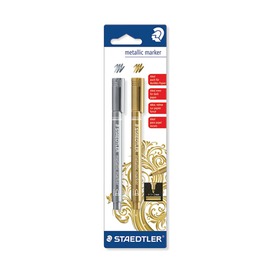 STAEDTLER Metallic Marker - Guld og sølv