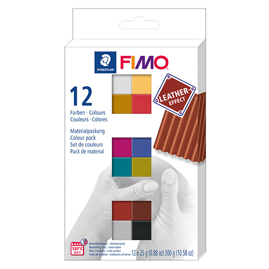 FIMO Leather effect Colour Pack 8013 C12-2 - Farvesæt