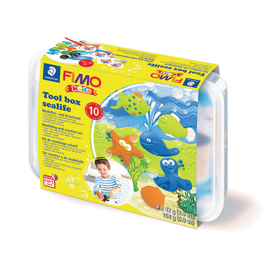 FIMO kids Sealife 8039-01 Modelleringssæt - Fimoler, Trykforme mm.