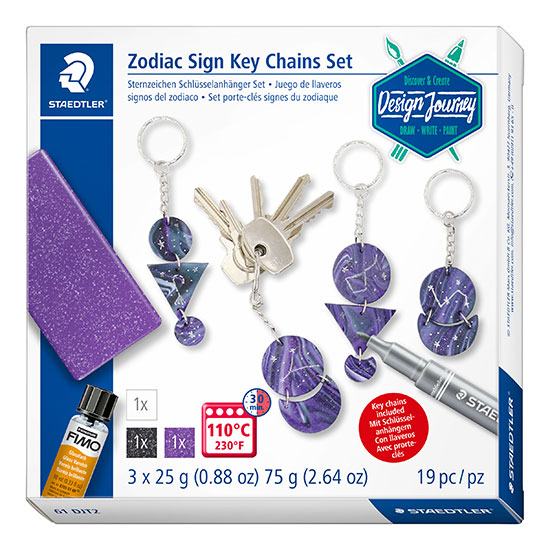 Staedtler 61 DJT2 Zodiac Sign Key Chains Set