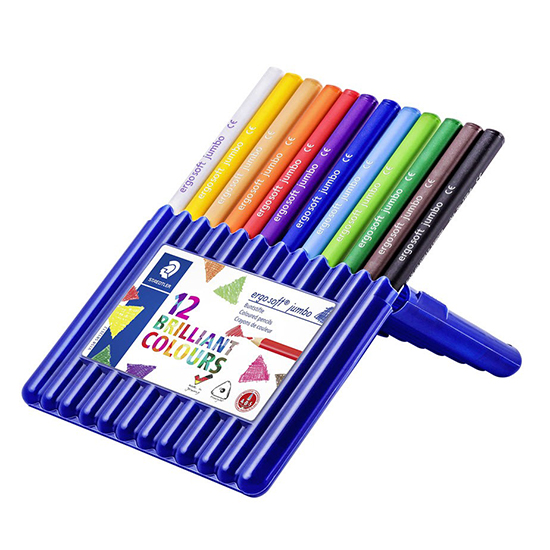 staedtler-ergosoft-jumbo-158-SB12-open Staedtler Ergosoft Jumbo 158 - 12 jumbo farveblyanter