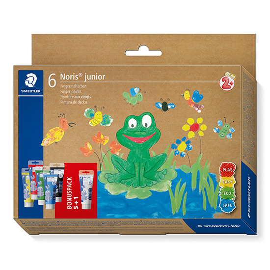 Staedtler Noris junior 8816 - Fingermaling 6 Farver